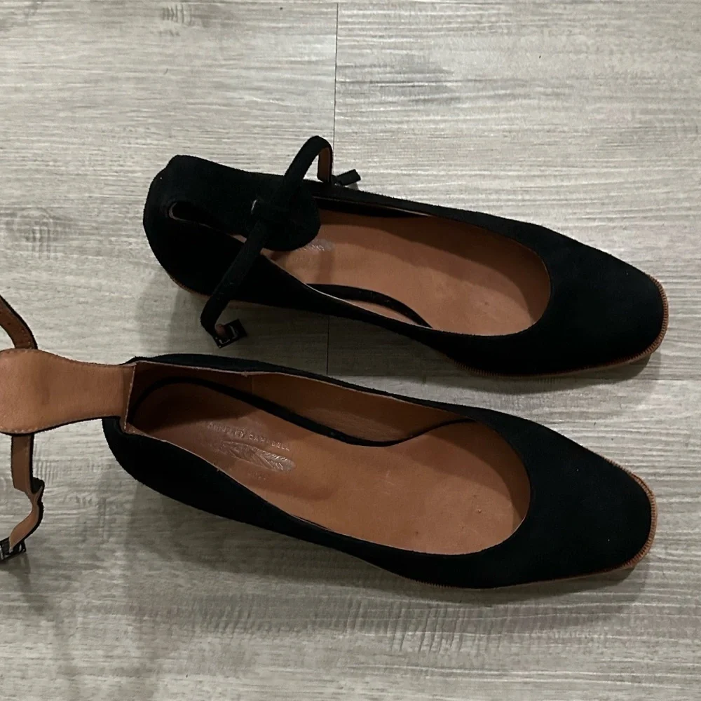 JEFFREY CAMPBELL × FREE PEOPLE Womens Black Suede Boulevard Heels Pumps Size 8.5
